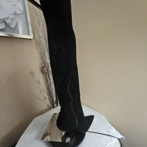 💗💘Womens AAJ By Aminah Black Boots Size 8 - 4" Heels - NWOT🧡💓 - Picture 10 of 13